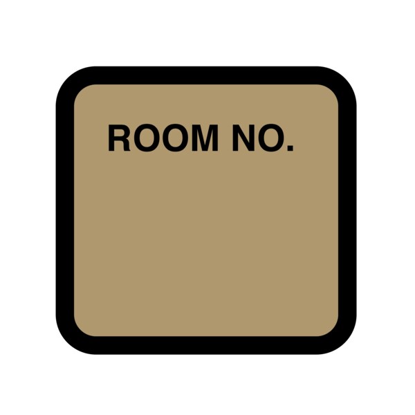 Nevs Printed Chart Labels - Room No 1-7/16" x 1-1/2" Gold w/Black NRBP-S-GOLD - main